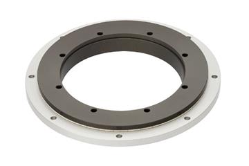 Plato giratorio iglidur®, PRT-04 estándar con rosca M4 en anillo de montaje, carcasa de aluminio, elemento deslizante hecho de iglidur® J
