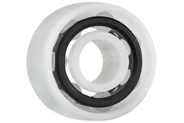 Rodamiento radial de bolas xiros®, de doble hilera, xirodur B180, bolas de vidrio, jaula de poliamida (PA), mm