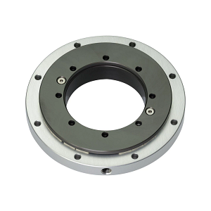 Plato giratorio iglidur®, PRT-04 con tope de ángulo de giro, anillo exterior de aluminio, elementos deslizantes de iglidur® J