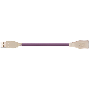 Cable de bus | USB 2.0, TPE, conector A: USB 2.0 tipo A, conector B: USB 2.0 tipo A hembra