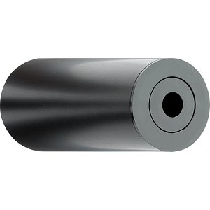 Rodillo transportador xiros®, tubo de aluminio anodizado negro con rodamientos de bolas de brida xirodur® S180