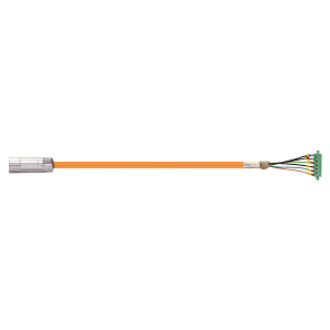 readycable® cable de potencia compatible con Kollmorgen / Danaher Motion 107489 (25 m), cable base, PVC 15 x d