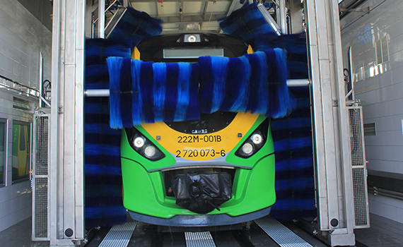 Sistema de lavado para trenes