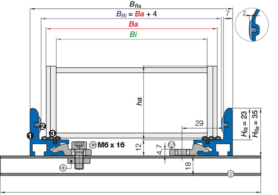 Bandeja de soporte de aluminio