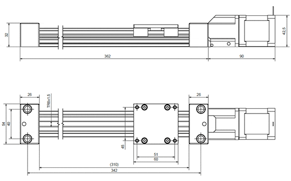 Actuador lineal motorizado