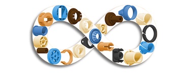 Varios cojinetes de igus® fabricados a medida según sus necesidades específicas