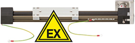 Módulo lineal por correa en el tamaño de instalación 1040-EX con protección EX