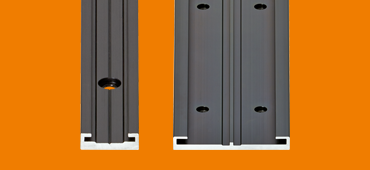 Sistema de guiado de perfil plano anodizado negro drylin® N