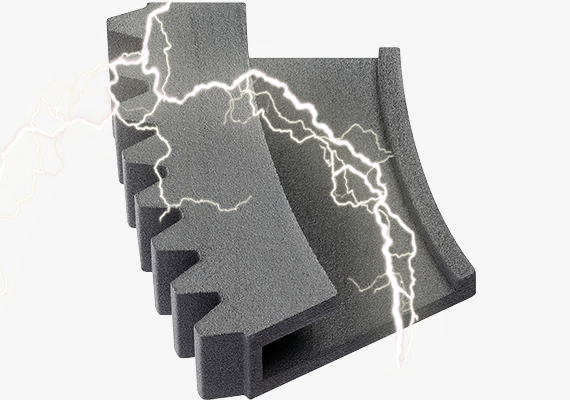 Componentes impresos en 3D con propiedades ESD