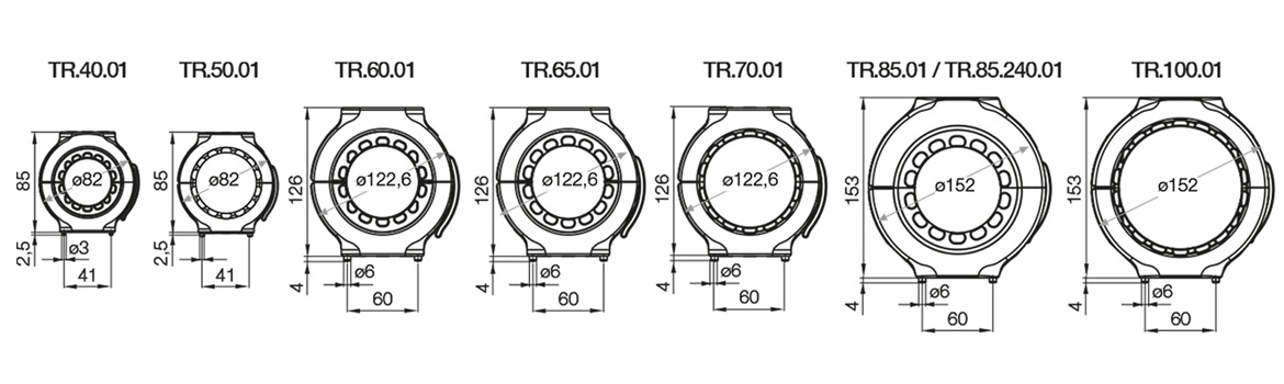Terminales de montaje estándar con peine triflex R