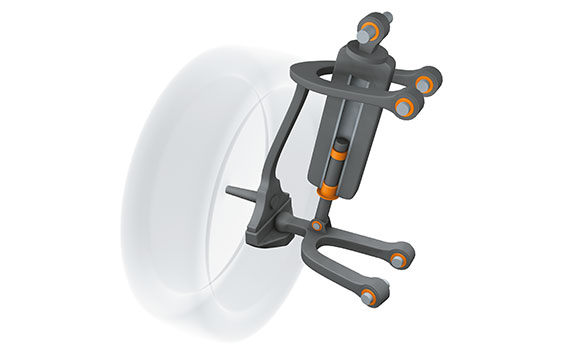 Sistema de Cojinetes del muñón del eje en un vehículo utilitario